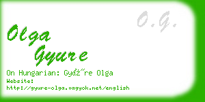 olga gyure business card